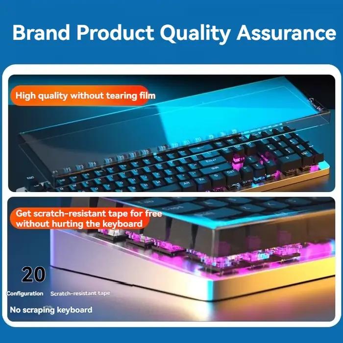 Wooting 60He +/80He housse anti-poussière pour clavier mécanique Film de protection Transparent