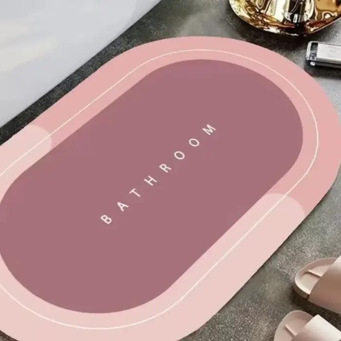 Tapis de bain absorbant antidérapant en diatomite pour salle de bain, tapis de douche, paillasson d'entrée de cuisine, tapis de sol domestique, tapis de baignoire