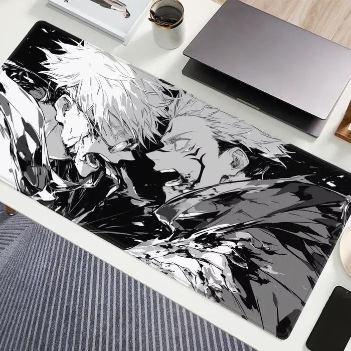 Tapis de souris de jeu noir et blanc 900x400 XXL grand