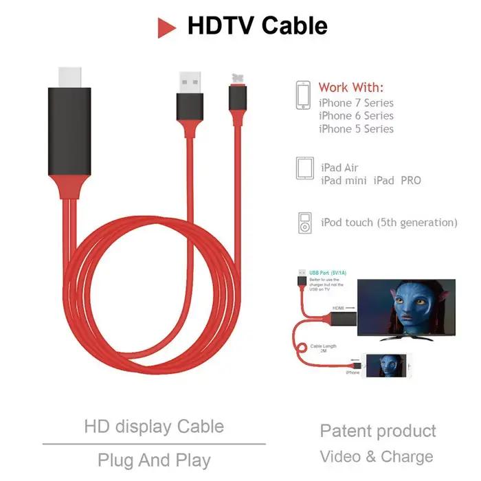 Adaptateur AV numérique HDTV TV pour téléphone HD Plug and Play