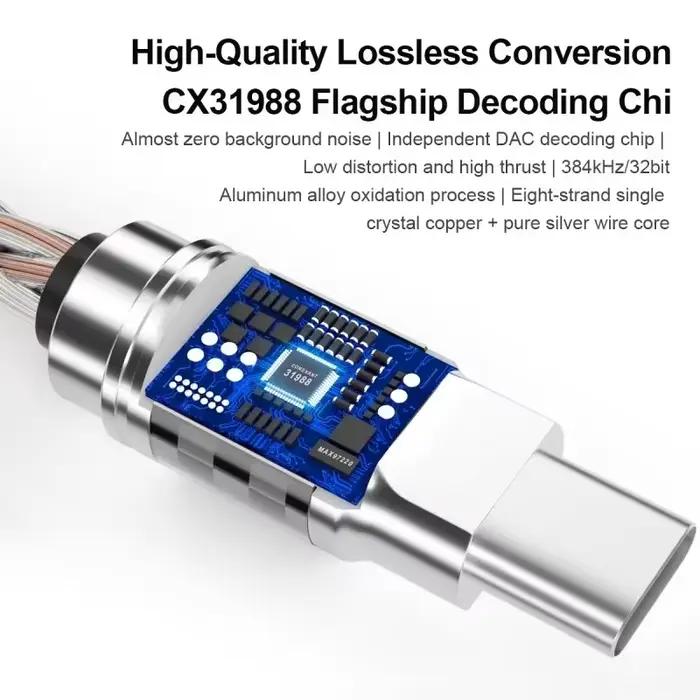 Câbles de convertisseur de casque USB C à Jack femelle 2.5mm 3.5mm 4.4mm