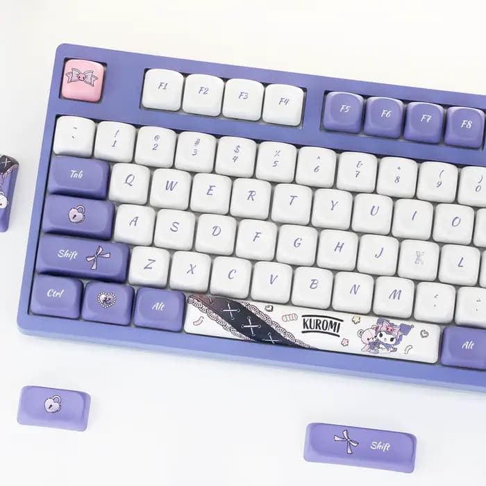Clavier mécanique Akko x Kuromi 3108 2,4 GHz et filaire, clavier mignon de dessin animé, cadeau pour les fans de claviers mécaniques