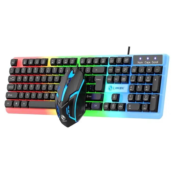 NG GTX350 clavier de jeu souris Combos ordinateur portable rétro-éclairage Gamer Kit LED filaire Usb