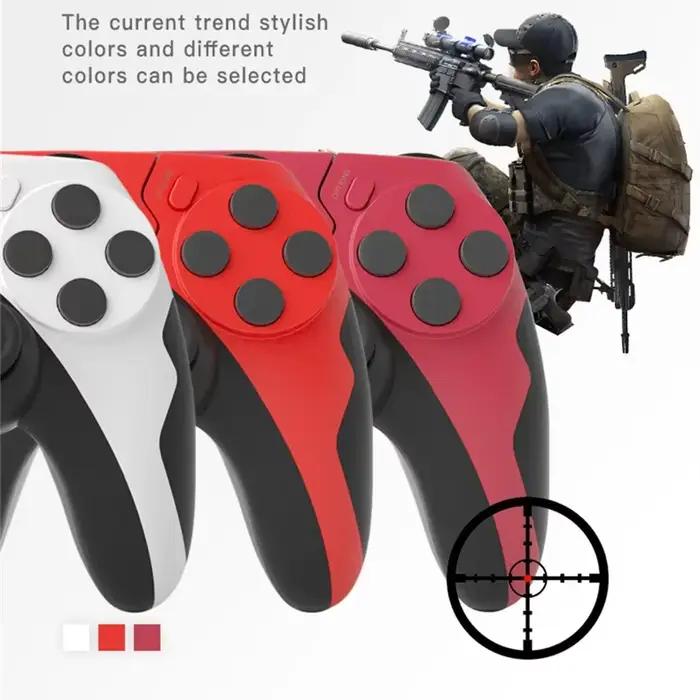 GAMINJA contrôleur sans fil Bluetooth manette Double Vibration 6 axes Joypad pavé tactile Microphone écouteur Port pour PS4 PS3 PC