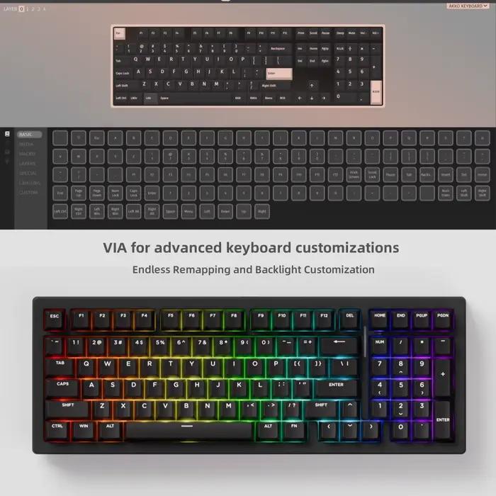 M2 V5 VIA clavier mécanique/Kit Barebone 1800 taille compacte démontage rapide rvb échange à chaud