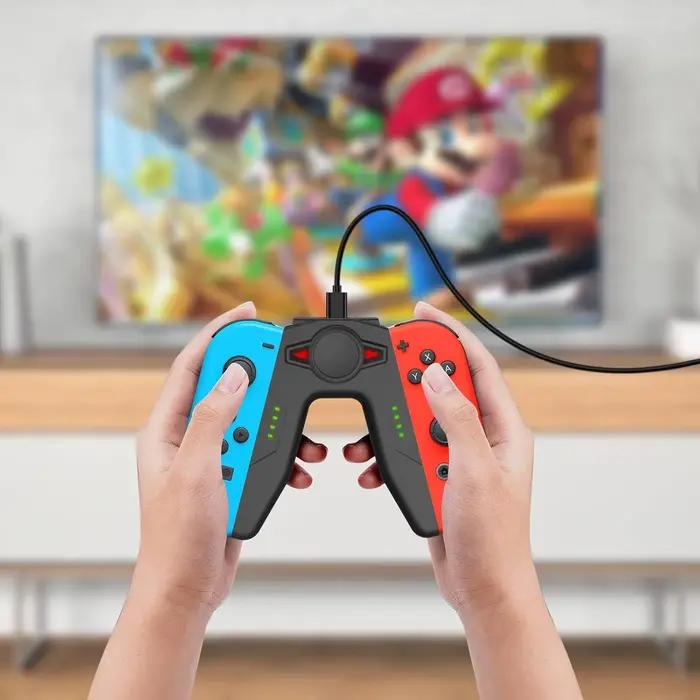 GAMINJA pour Nintendo Switch Joy Con contrôleur support de chargeur avec interrupteur indicateur lumineux pour