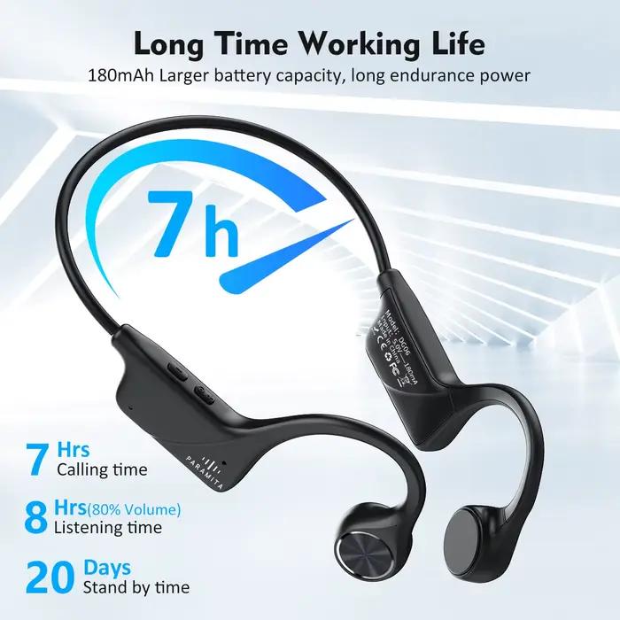 Casque à Conduction osseuse réelle type-c sans fil Bluetooth écouteur étanche Sport
