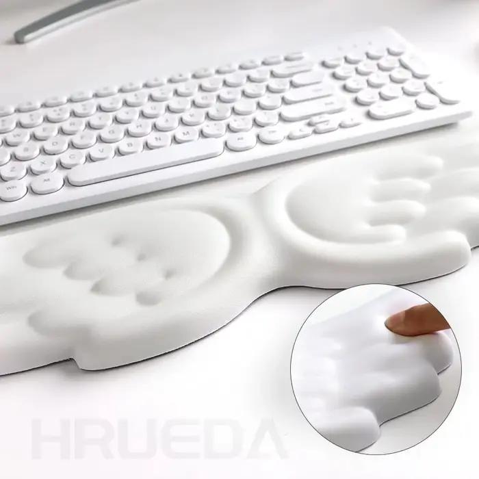 Clavier souris repose-poignet aile d'ange mousse à mémoire de forme tapis