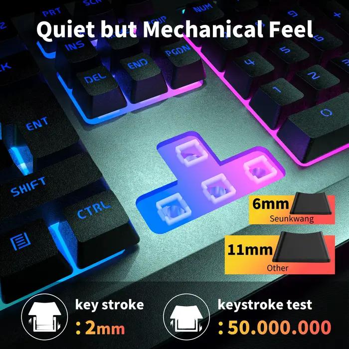 Clavier de jeu silencieux filaire EWEADN