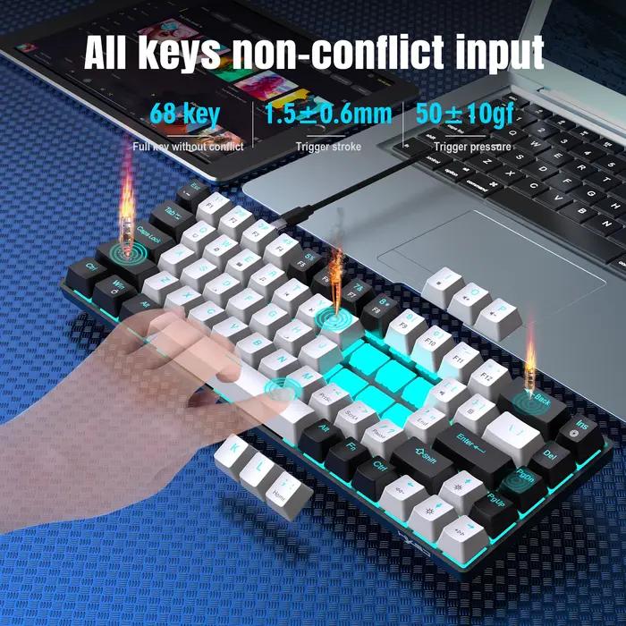 Clavier mécanique ergonomique rétro4.2 RVB LED
