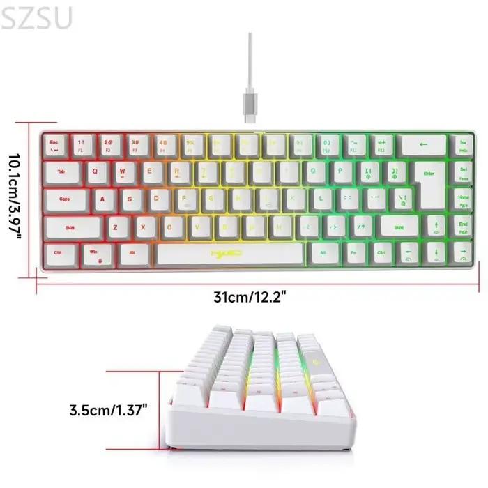 SZSU Pack 1 clavier jeu V200 Mini RGB 60% avec fonctionnalité multimédia