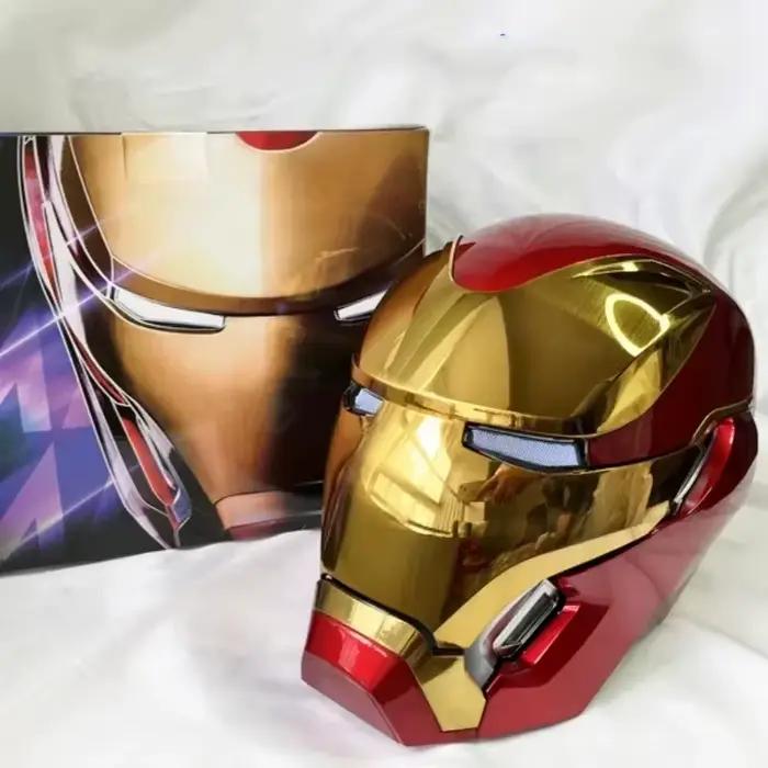 Casque Iron Man 1:1 Mk5 Mk50 Mk17, Casque Portable à Déformation Activée par la Voix, Modèle de Jouet Dérivé de l'Animation, Cadeau