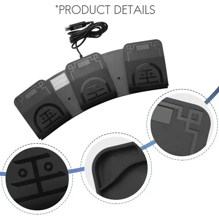 Clé de commande de commutateur au pied USB pour ordinateur personnalisable pour musiciens formateurs et joueurs occasions spéciales
