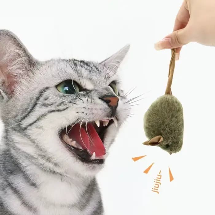 Souris en peluche à mâcher pour chat