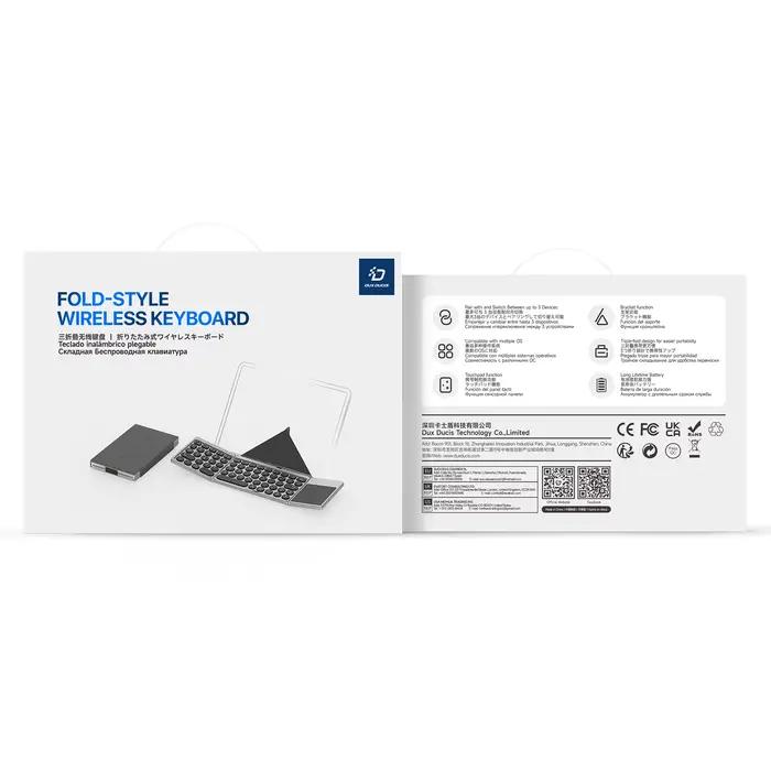 Mini Clavier Bluetooth Pliable Avec Pavé Tactile Et Support Pour Téléphones Tablettes PC Compatible Avec iOS Android Windows Mac Pour Utilisation Polyvalente Occasions Spéciales