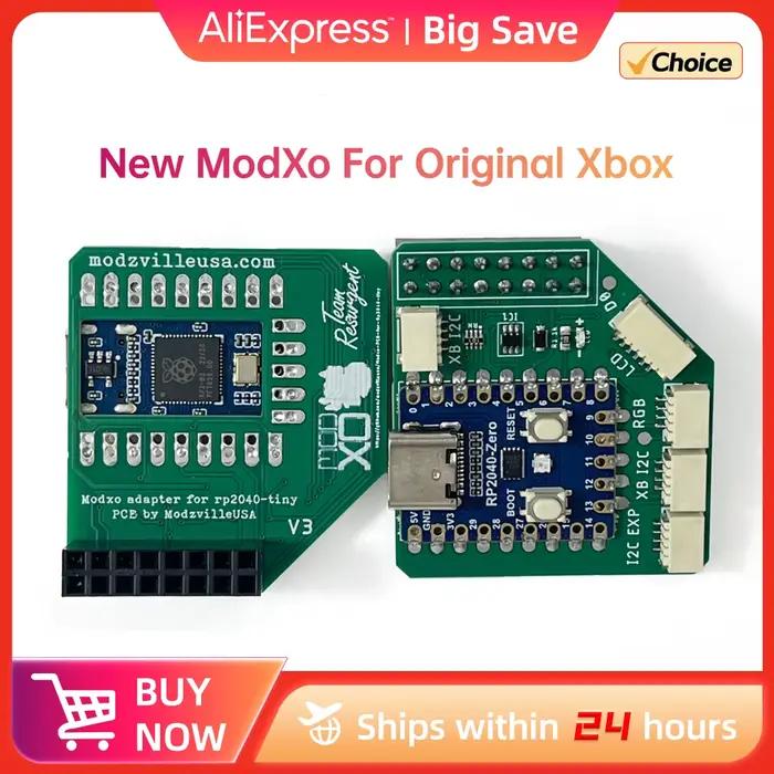 Nouveau ModXo pour adaptateur de Modchip Xbox Original configné PromethOS 1.5.0 cérbios de chargement 2.32udma2 remplacer Openxenium