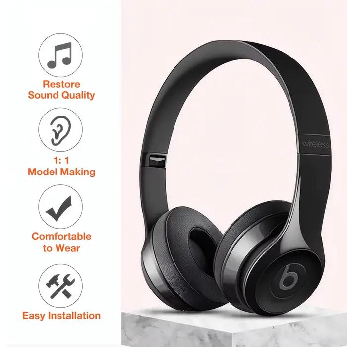 Coussinets d'oreille en cuir protéiné pour Beats Solo 2 offre de remplacement antibruit confortables et isolants multicolores