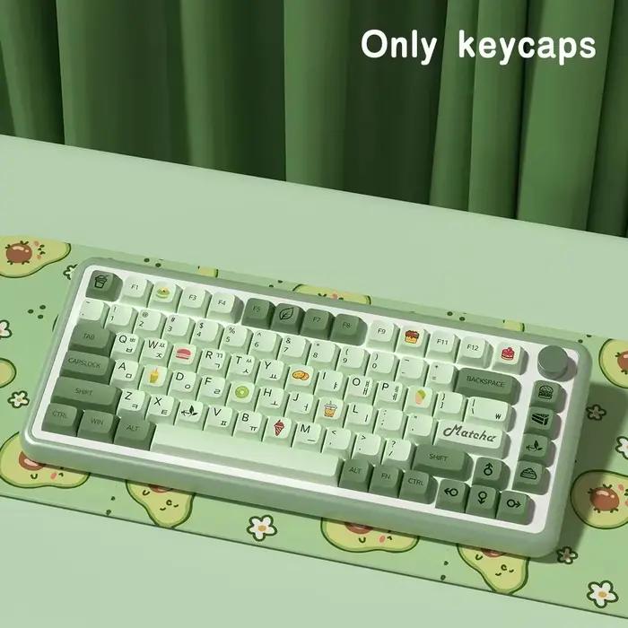 AZERTY clavier mécanique Keycaps Matcha QWERTZ Keycap XDA profil ISO PBT