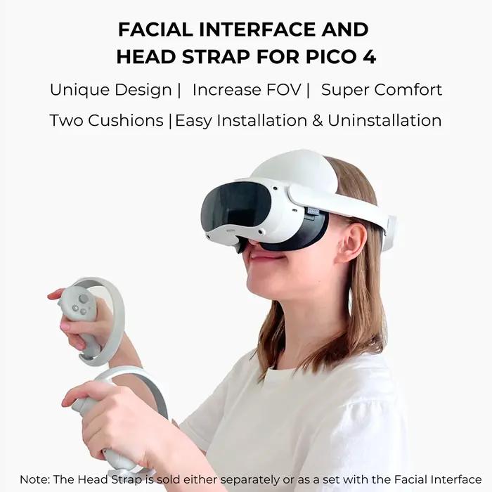 Masque facial et sangle de tête GEEKVR pour Pico 4 Ultra