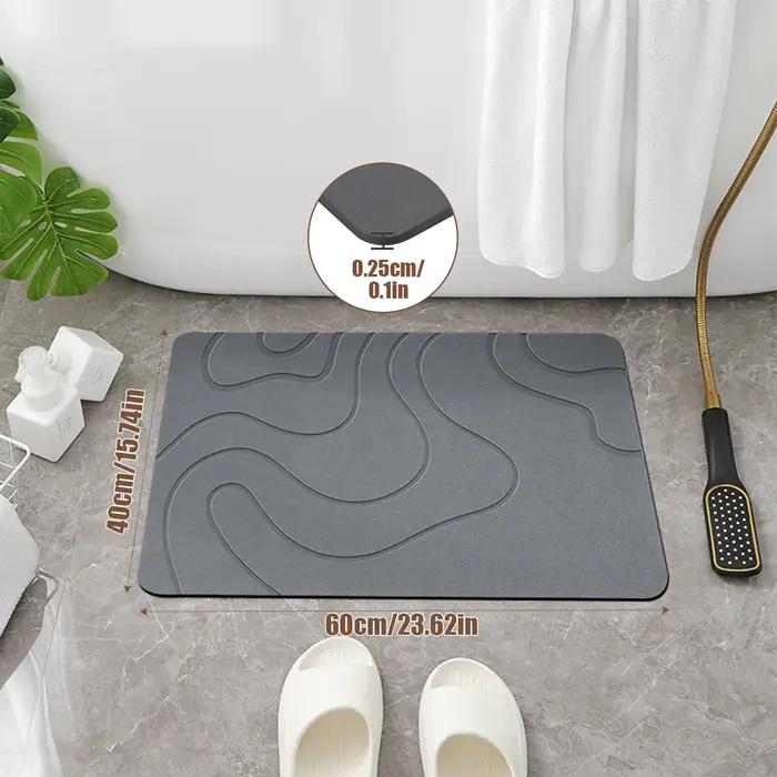 Tapis de bain en pierre absorbante, tapis antidérapant pour porte de toilette, absorption d'eau, séchage rapide, tapis de douche pour porte d'entrée, tapis de porte lavable