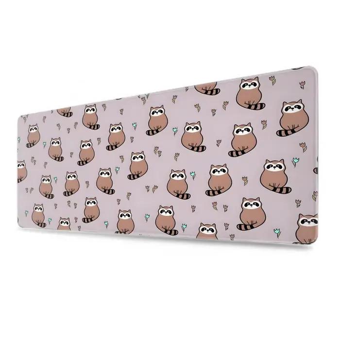 Tapis de souris en forme de raton laveur marron