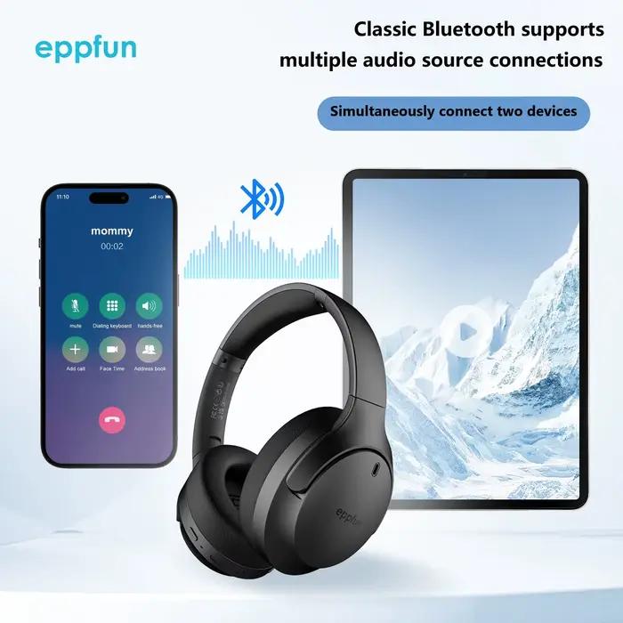 Casque Bluetooth 5.4 Eppfun LE Audio Over Ear avec micro