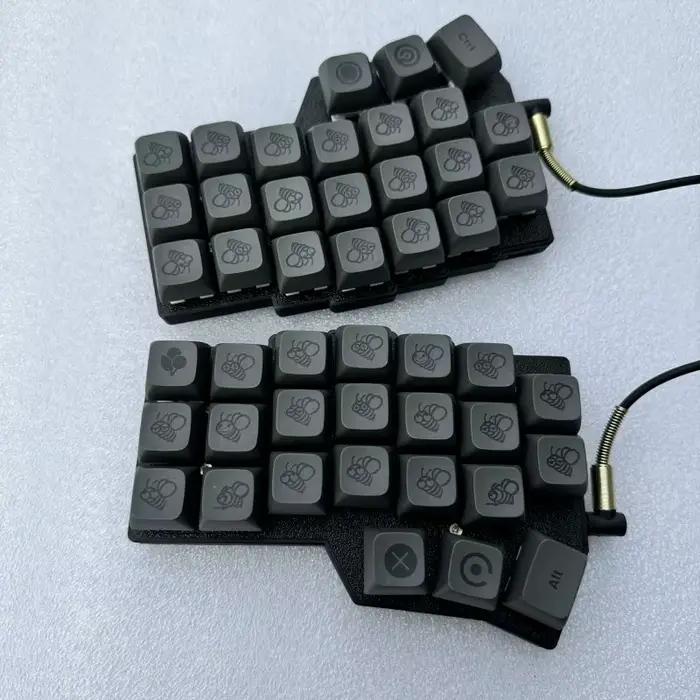 Corne V4.1 Kit de clavier divisé Support QMK/VIAL filaire rvb personnalisé HotSwap klaxon ergonomique v4.1 conception claviers main gauche et droite