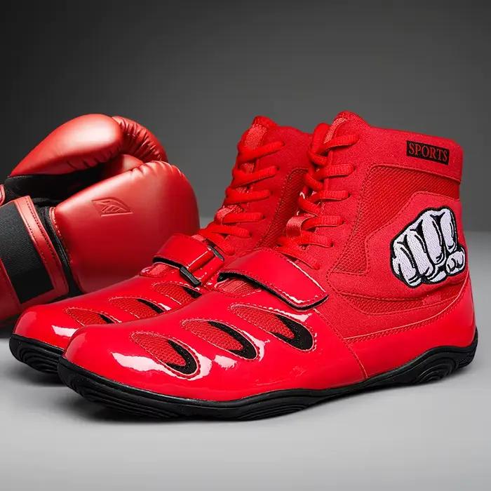 Chaussures de lutte – Chaussures de lutte à haute traction pour hommes, femmes, jeunes et enfants – Chaussures durables pour lutte, boxe, haltérophilie