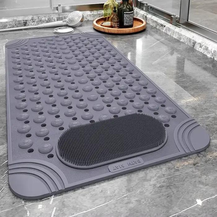 Tapis de Massage antidérapant pour salle de bain, couleur unie, pour la maison, à ventouse, imperméable, résistant à la saleté, pour toilettes, hôtel