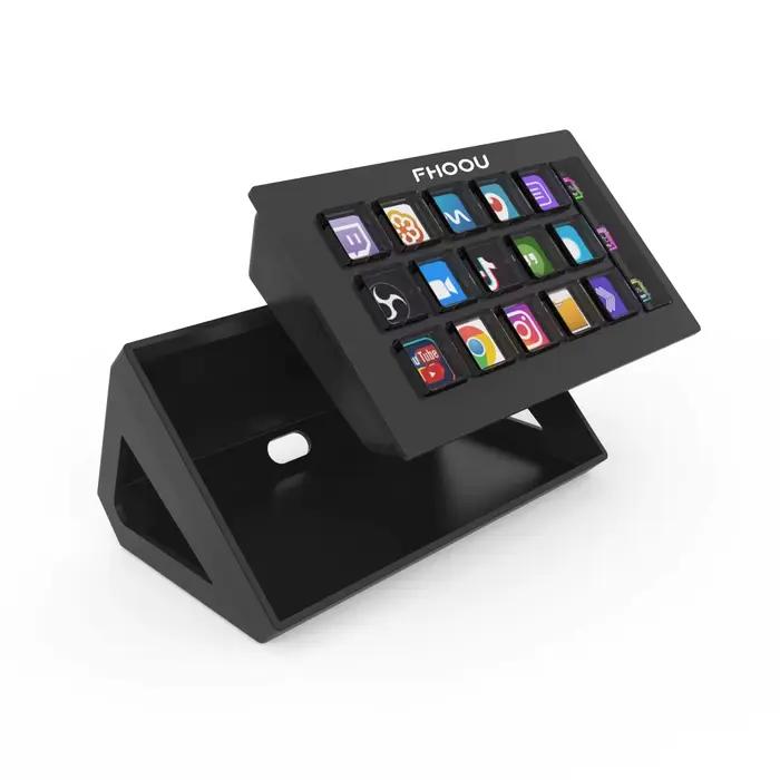 Mini clavier visuel bouton LCD 15 touches contrôleur de création de contenu en direct