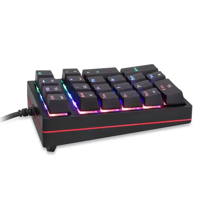 Motospeed K24 Macro clavier numérique mécanique filaire 21 touches rvb rétro-éclairage pavé