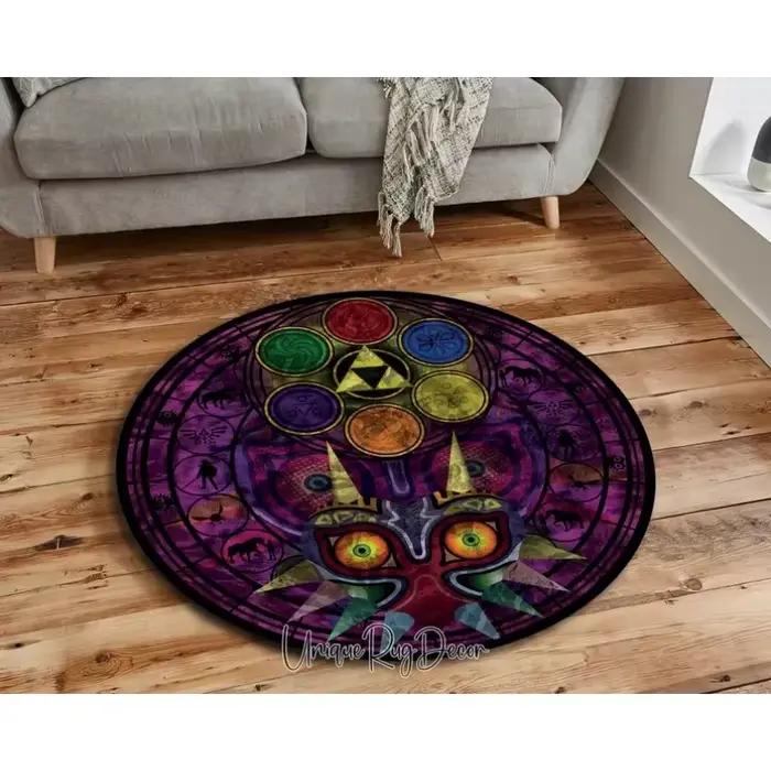 Tapis rond avec symbole de Zelda