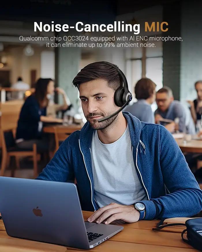 JIAMQISHI EH06U casque sans fil avec micro Bluetooth V5.2