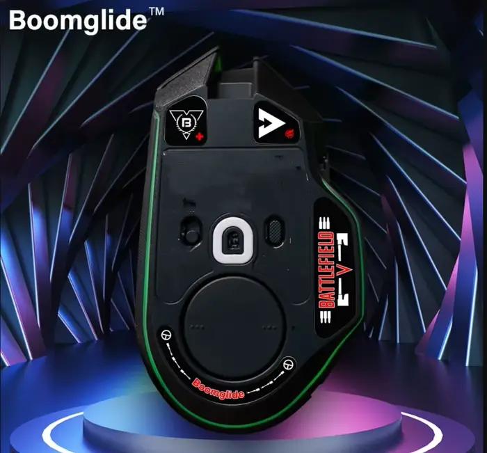 BOOMGLIDE GlassMouse compatible pour Razer Basilisk V3Pro souris patins en verre à bord rond incurvé personnalisés