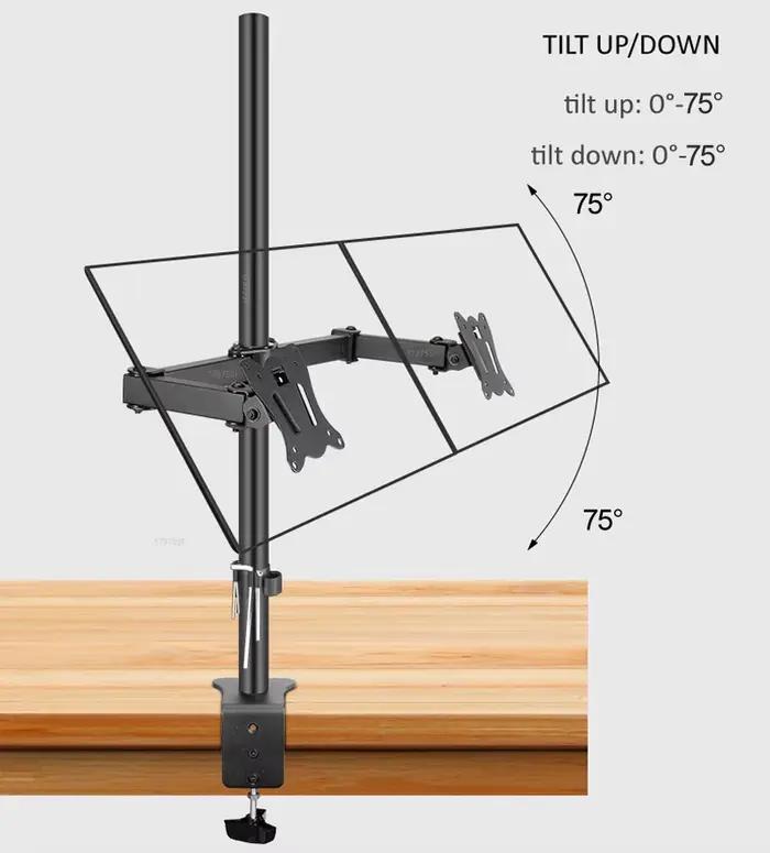 T902-240 bras long pour double moniteur extension pièce accessoire DIY pour 10 "-27" ordinateur agne Mount