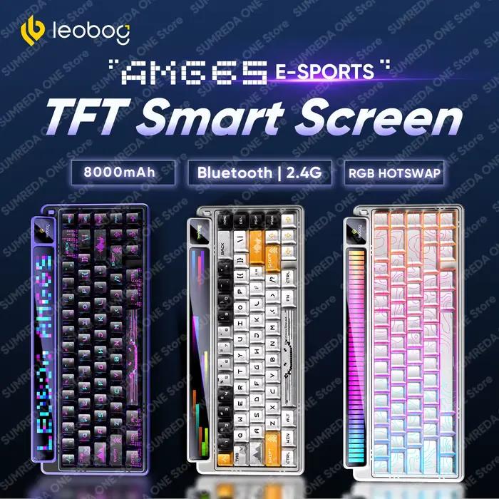 LEOBOG AMG65 clavier mécanique de jeu sans fil 60% disposition Bluetooth 2.4G filaire rvb Hotswap Gamer