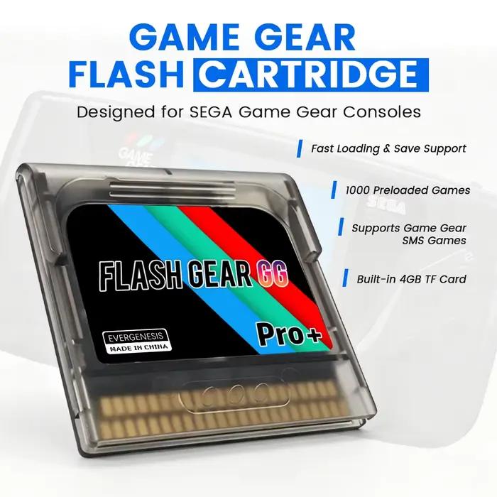 Cartouche de jeu Game Gear GG FlashMaster avec carte TF de 4 Go préchargée avec plus de 1000 jeux