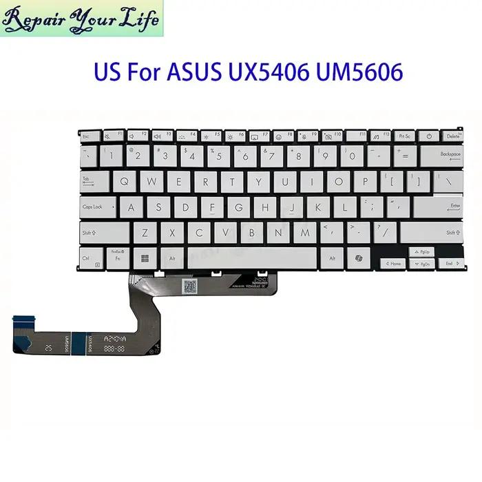 Clavier rétroéclairé anglais américain pour ASUS Zenbook UX5406 UM5606 UX5406SA UM5606WA UM5606KA 0KNB0-261XUS00