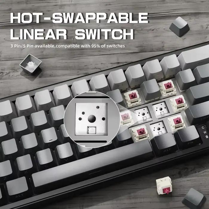 Attack Shark X66 – clavier de jeu mécanique sans fil