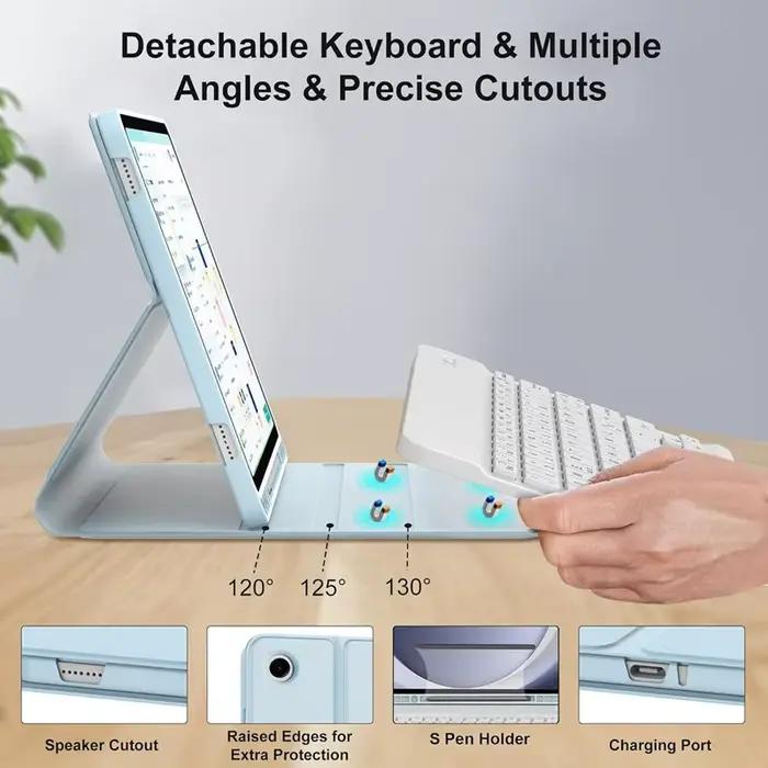 Pour Samsung Galaxy Tab A11 8.7 SM-X130/X133/X135 étui avec clavier