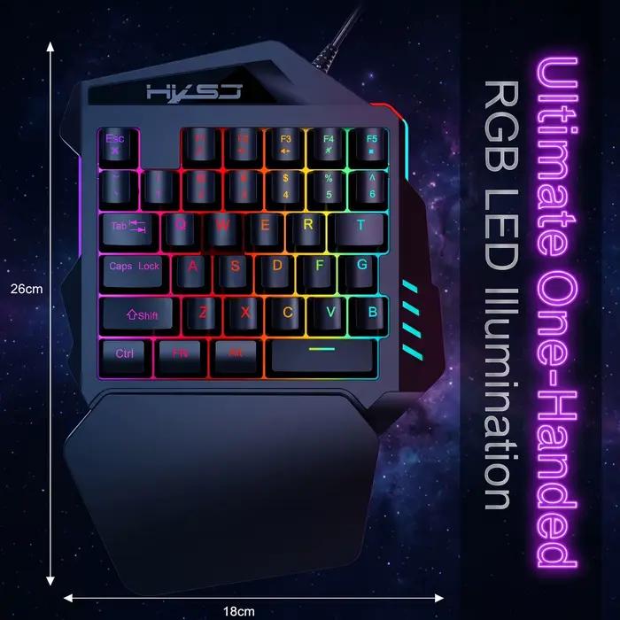 Clavier de jeu ergonomique à 35 touches avec éclairage RVB