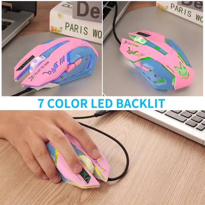 2400DPI souris de jeu couleur rétro-éclairé