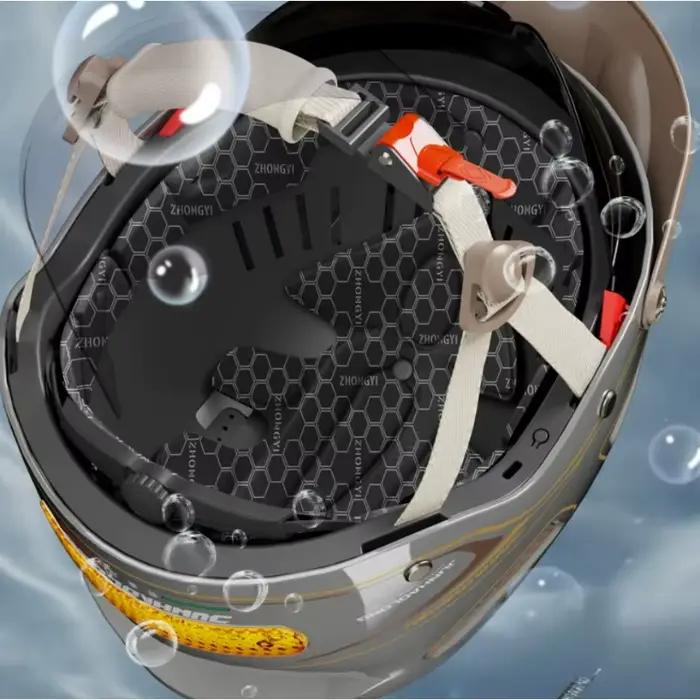 Casque de moto respirant pour l'été, casque ouvert pour hommes et femmes, double visière, demi-casque de scooter avec feux arrière