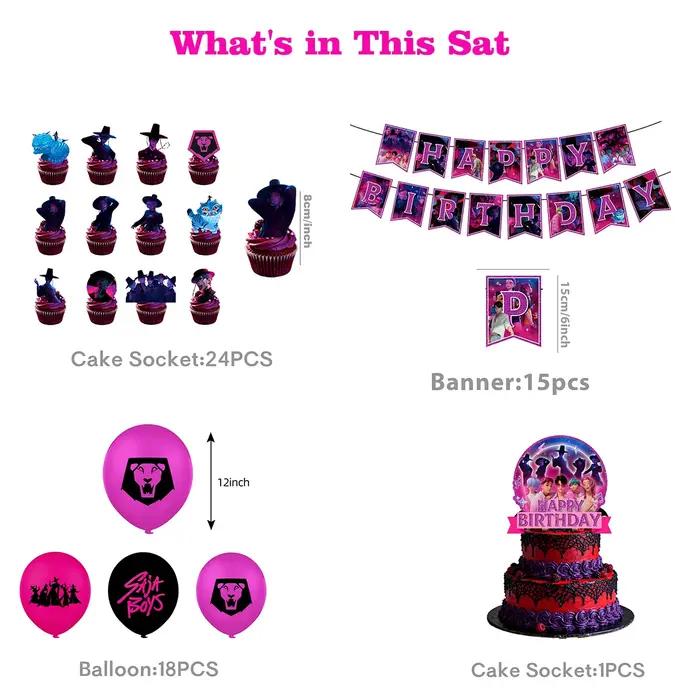 Ensemble d'accessoires pour fête d'anniversaire K-pop pour enfants