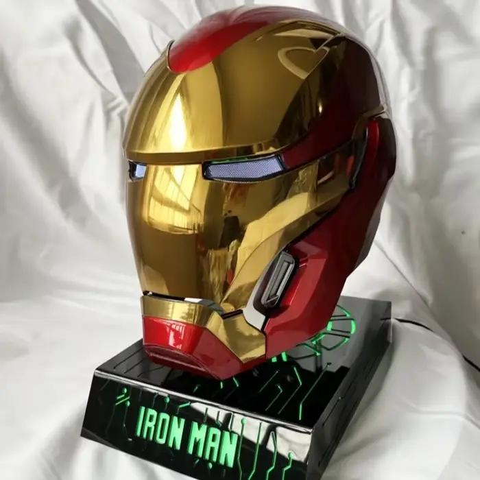Casque Iron Man 1:1 Mk5 Mk50 Mk17, Casque Portable à Déformation Activée par la Voix, Modèle de Jouet Dérivé de l'Animation, Cadeau