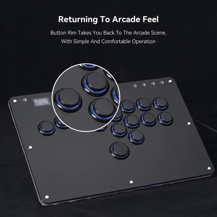 Haute42 Joystick Arcade contrôleur sans levier Hitbox Fightstick pour PC/ Ps4/ps5/Steam Fight Stick Arcade Hitbox contrôleur
