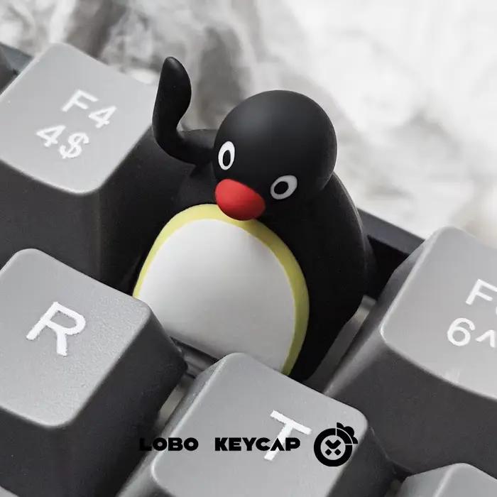 Pingu Penguin Image de dessin animé clavier mécanique personnalisé remplacer les capuchons de touches matériau en
