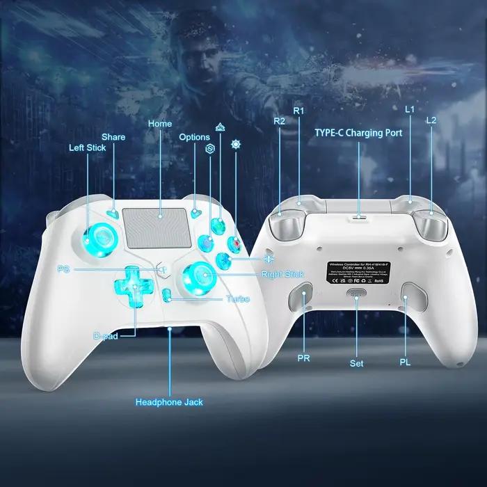 Contrôleur sans fil pour PlayStation 4/PS4 Pro/Slim/PS3/PC/IOS/Switch Turbo