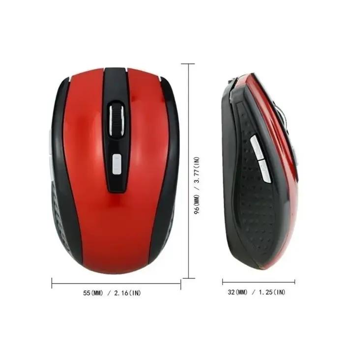 Souris optique sans fil YYMSF avec 6 boutons et résolution 1200 DPI pour jeu et navigation web portable et pratique