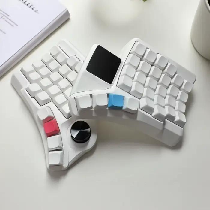 Support magnétique clavier fendu HPD V2 incurvé filaire échange à chaud Trackball QMK bouton Kit